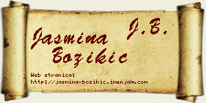 Jasmina Božikić vizit kartica